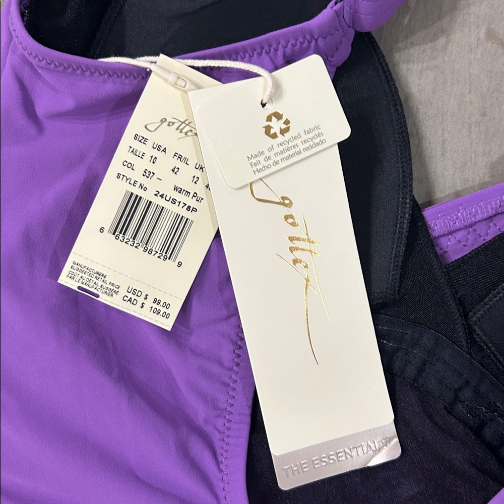 Gottex Women’s Surplice One Piece Bathing Suit Soft Cups and Adjustable Straps - Picture 9 of 9